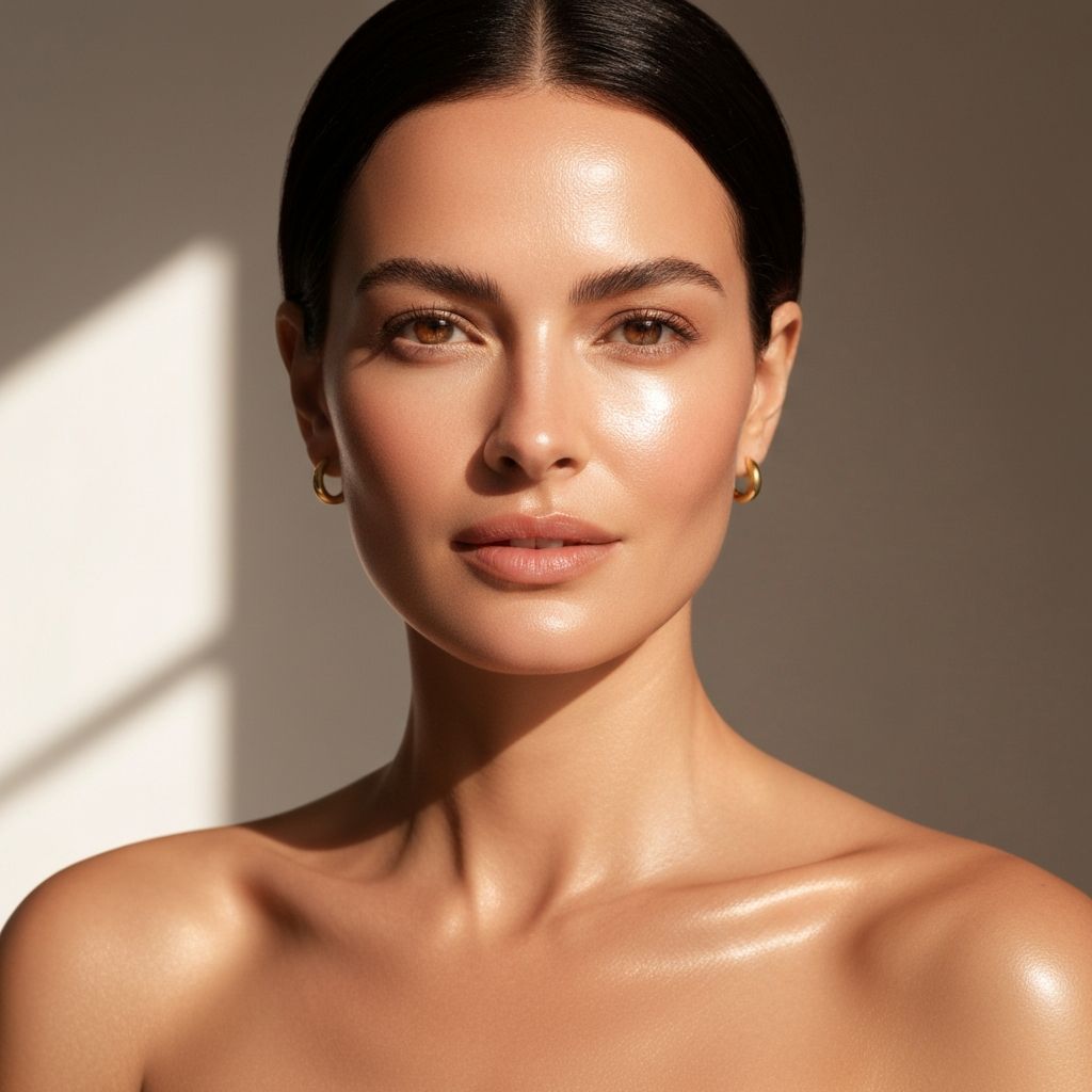 Belle Lumière client with luminous skin